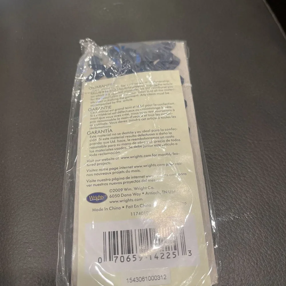 Wrights Medium Rick‎ Rack 2 1/2 Yards Navy Sealed